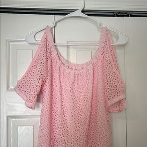 Lilly Pulitzer Pink Eyelet Blouse